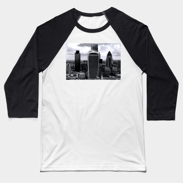 London Cityscape Skyline England UK Baseball T-Shirt by AndyEvansPhotos